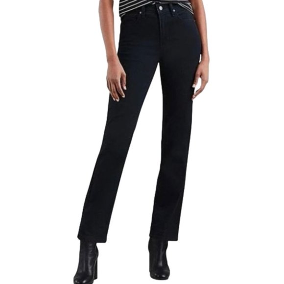 Levi's Denim - LEVI’S 724 High Rise Straight Raw Hemmed Cuff Womens Jeans 25